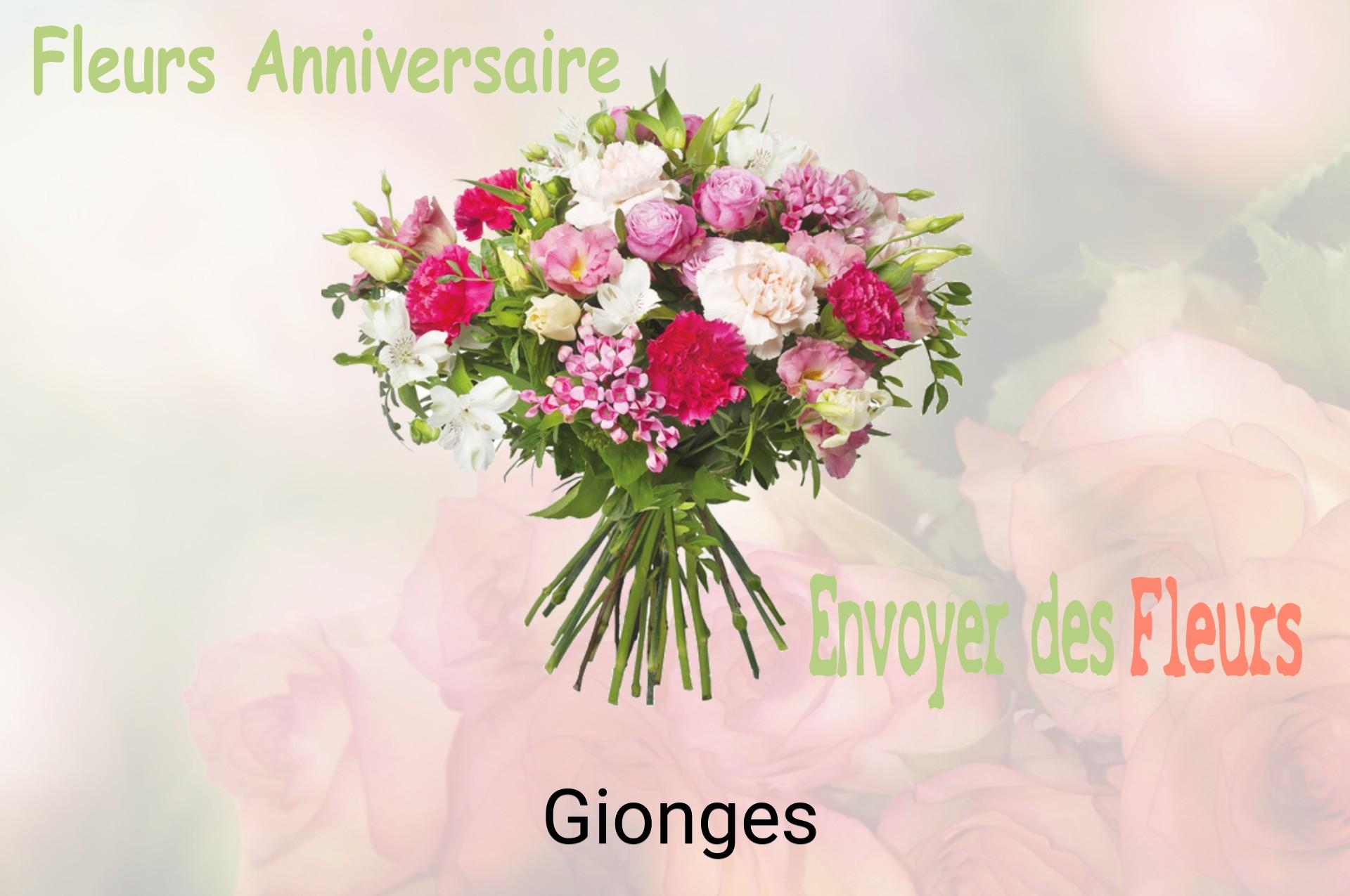 Bouquet de fleurs d’anniversaire livré à Gionges